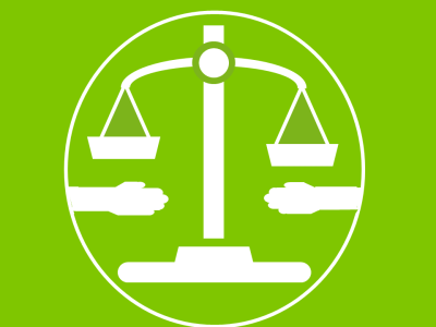 Hierbei handelt es sich um ein Symbol für das Schiedsamt. Es ist eine ausgeglichene Waage zusehen und zwei Hände die auf einander zugehen.